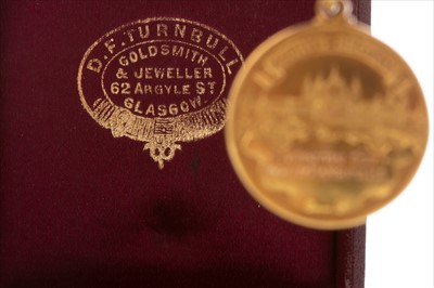 Lot 1763 - A GLASGOW INTERNATIONAL EXHIBITION CUP GOLD MEDAL 1901
