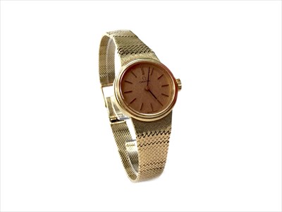 Lot 843 - A LADY'S OMEGA GOLD WATCH