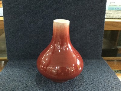 Lot 715 - AN EARLY 20TH CENTURY CHINESE SANG DE BOEUF VASE