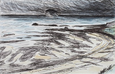 Lot 112 - BEFORE THE STORM, AN ETCHING BY JOHN HOUSTON