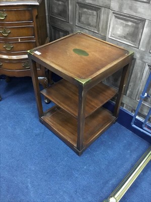 Lot 60 - A CAMPAIGN STYLE OCCASIONAL TABLE