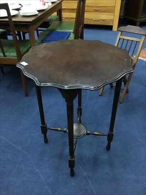 Lot 201 - A STAINED OCCASIONAL TABLE