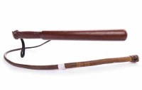 Lot 1218 - POLICEMAN'S WOODEN TRUNCHEON with ringed...