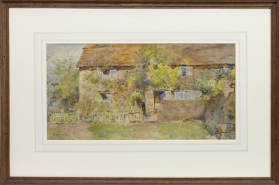 Lot 470 - HERTFORDSHIRE COUNTRY COTTAGE, A WATERCOLOUR BY DAVID WOODLOCK