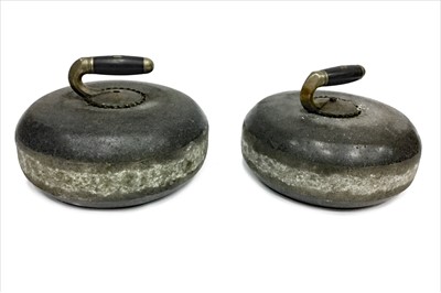 Lot 1809 - A PAIR OF EARLY 20TH CENTURY CURLING STONES