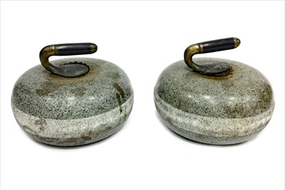 Lot 1810 - A PAIR OF EARLY 20TH CENTURY CURLING STONES