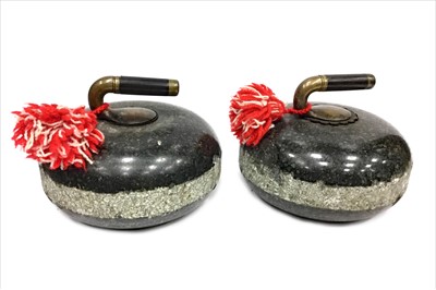 Lot 1811 - A PAIR OF EARLY 20TH CENTURY CURLING STONES