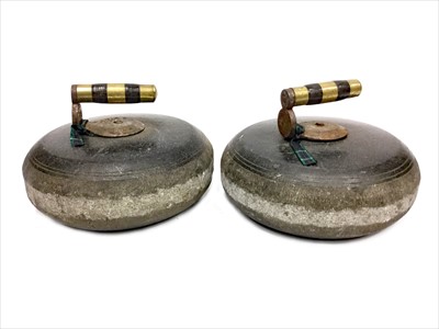 Lot 1812 - A PAIR OF EARLY 20TH CENTURY CURLING STONES