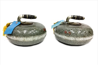 Lot 1814 - A PAIR OF EARLY 20TH CENTURY CURLING STONES