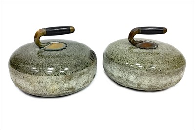 Lot 1815 - A PAIR OF EARLY 20TH CENTURY CURLING STONES