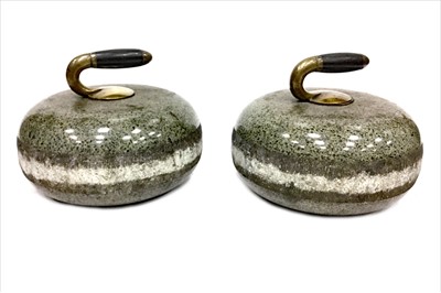Lot 1816 - A PAIR OF EARLY 20TH CENTURY CURLING STONES