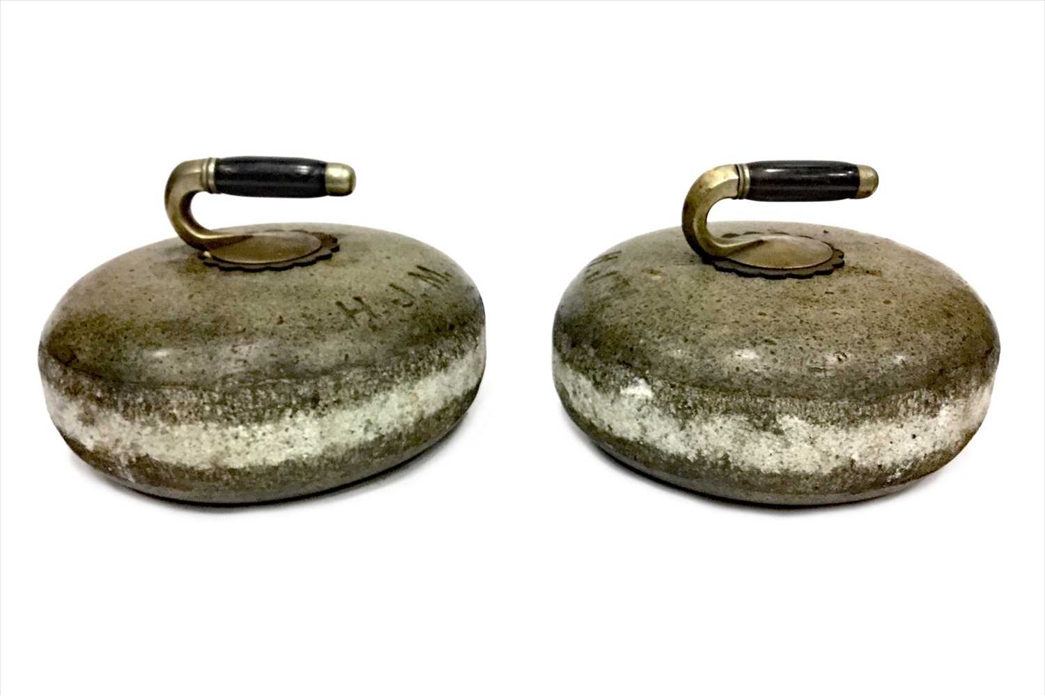 Lot 1819 - A PAIR OF EARLY 20TH CENTURY CURLING STONES
