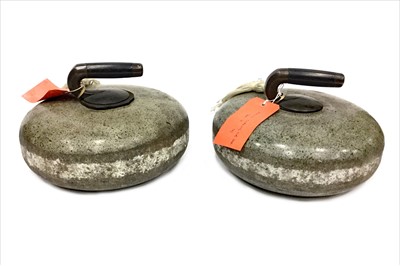 Lot 1820 - A PAIR OF EARLY 20TH CENTURY CURLING STONES
