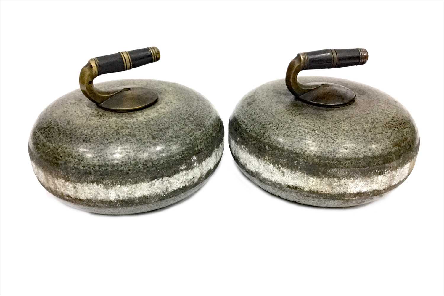 Lot 1821 - A PAIR OF EARLY 20TH CENTURY CURLING STONES