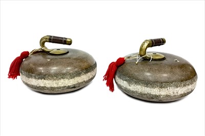 Lot 1826 - A PAIR OF EARLY 20TH CENTURY CURLING STONES