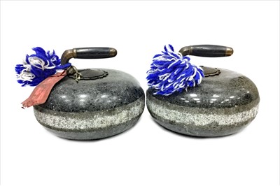 Lot 1828 - A PAIR OF EARLY 20TH CENTURY CURLING STONES