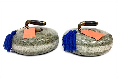 Lot 1830 - A PAIR OF EARLY 20TH CENTURY CURLING STONES