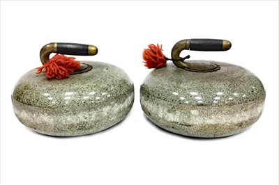 Lot 1831 - A PAIR OF EARLY 20TH CENTURY CURLING STONES
