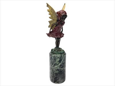 Lot 1365 - A COLD PAINTED BRONZE FIGURE OF A FAIRY