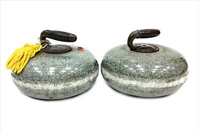Lot 1833 - A PAIR OF EARLY 20TH CENTURY CURLING STONES