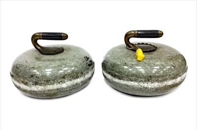 Lot 1834 - A PAIR OF EARLY 20TH CENTURY CURLING STONES
