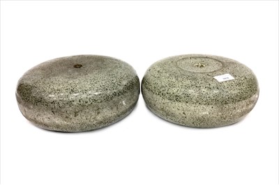 Lot 1838 - A PAIR OF EARLY 20TH CENTURY CURLING STONES