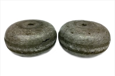 Lot 1839 - A PAIR OF EARLY 20TH CENTURY CURLING STONES