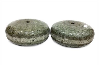 Lot 1842 - A PAIR OF EARLY 20TH CENTURY CURLING STONES
