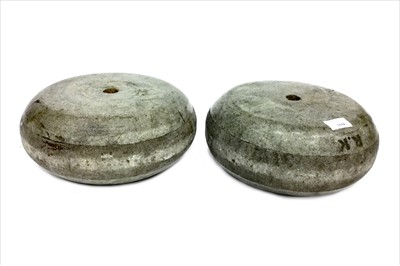 Lot 1844 - A PAIR OF EARLY 20TH CENTURY CURLING STONES