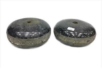 Lot 1848 - A PAIR OF EARLY 20TH CENTURY CURLING STONES