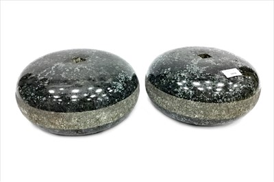 Lot 1850 - A PAIR OF EARLY 20TH CENTURY CURLING STONES