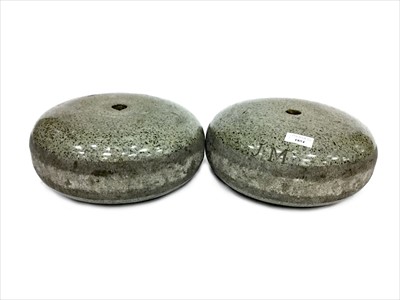 Lot 1854 - A PAIR OF EARLY 20TH CENTURY CURLING STONES