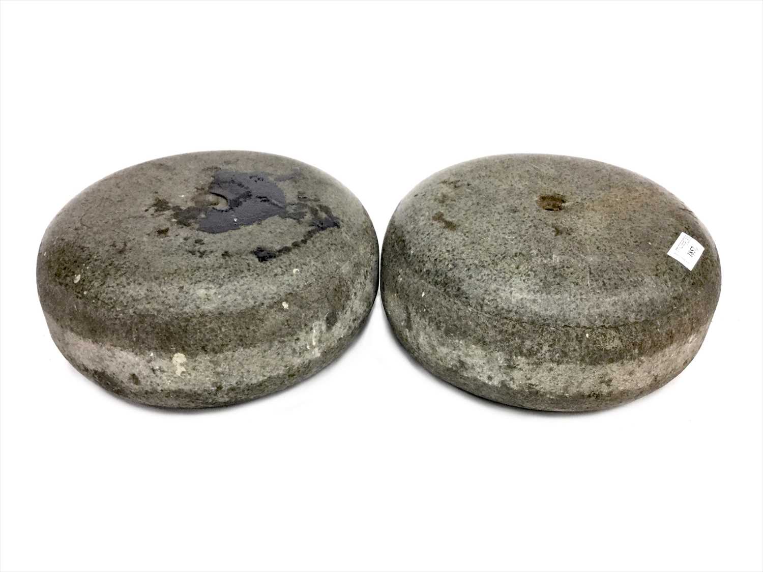 Lot 1857 - A PAIR OF EARLY 20TH CENTURY CURLING STONES