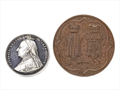Lot 1373 - QUEEN VICTORIA INTEREST - VICTORIA FLORENCE 1893 MEDAL AND ANOTHER