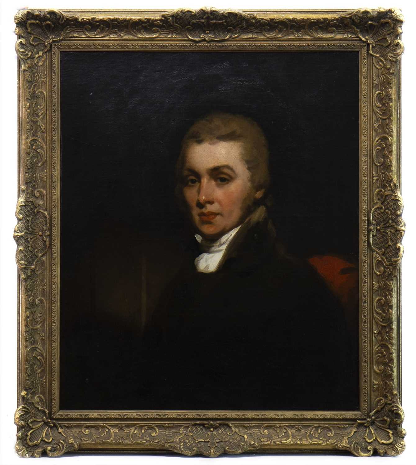 Lot 91 - PORTRAIT OF A GENTLEMAN, AN OIL IN THE CIRCLE OF THOMAS LAWRENCE