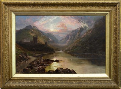 Lot 126 - LOUGH VEACH AND GLENVEACH CASTLE, DONEGAL, AN OIL BY CLARENCE HENRY ROE