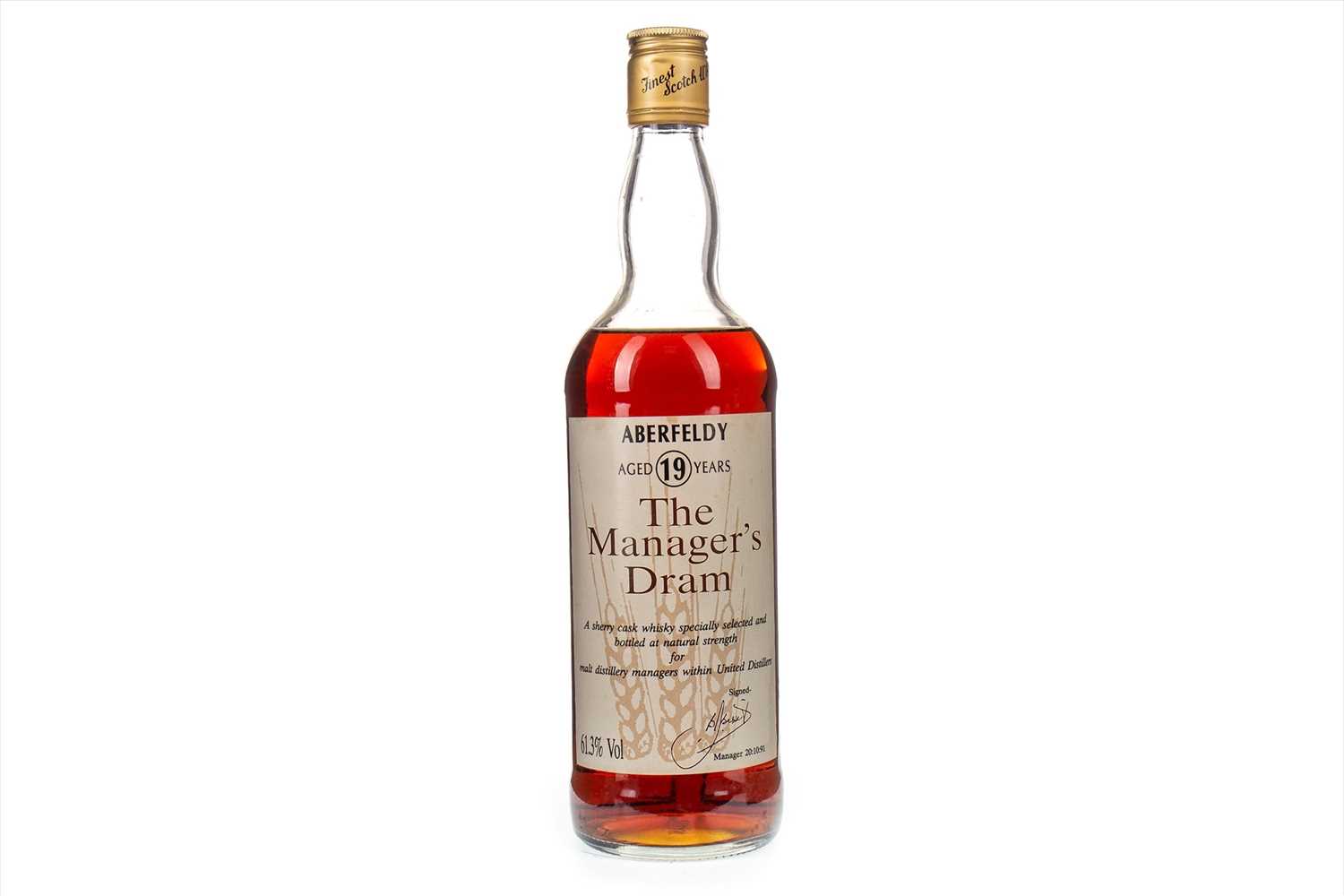 Lot 3 - ABERFELDY MANAGERS DRAM AGED 19 YEARS - LOW FILL