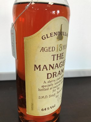 Lot 23 - GLENDULLAN MANAGERS DRAM AGED 18 YEARS - LOW FILL