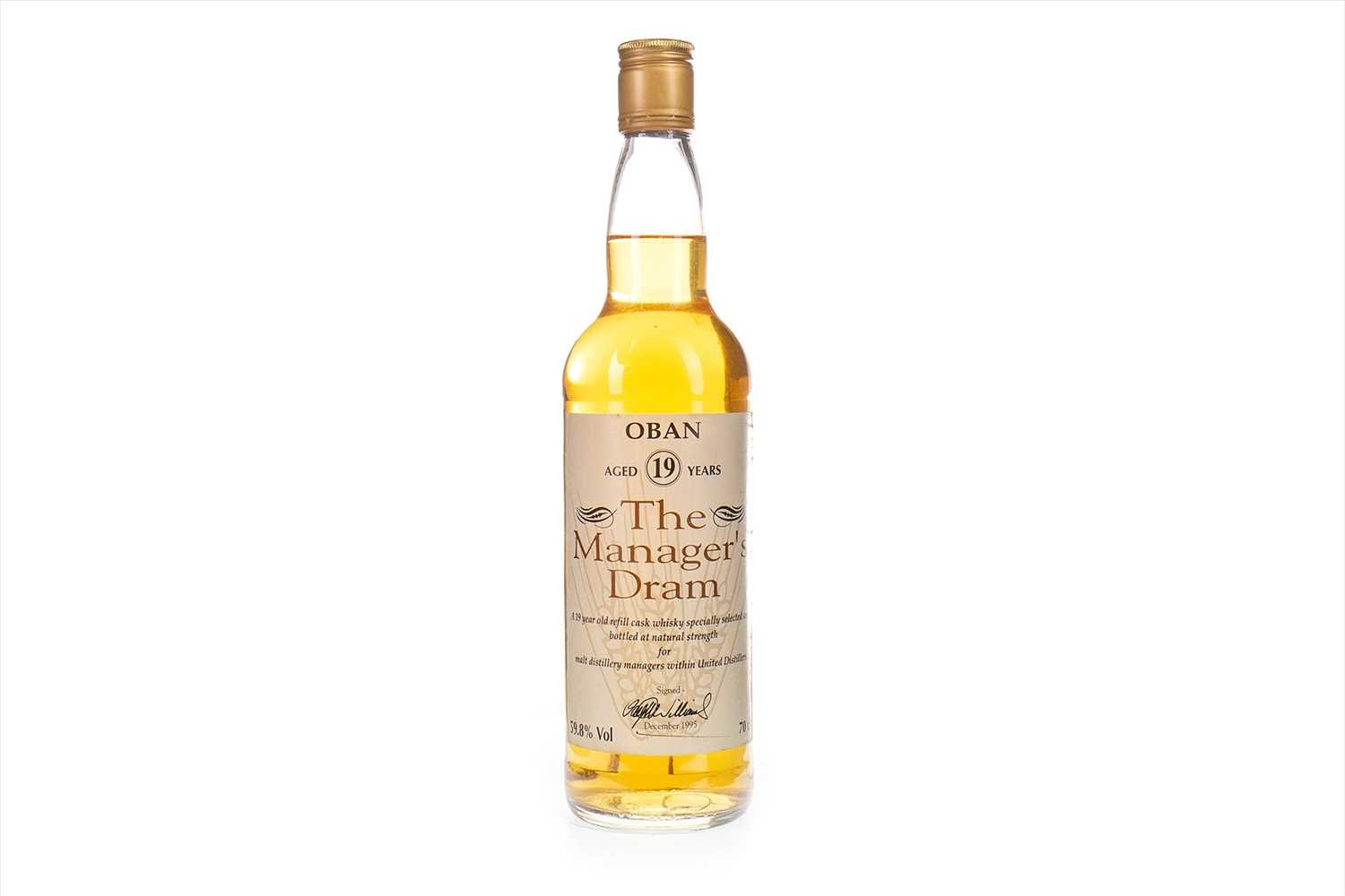 Lot 18 - OBAN MANAGERS DRAM AGED 19 YEARS