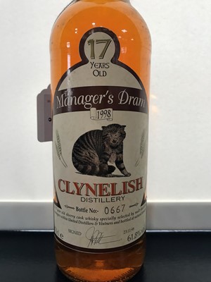 Lot 8 - CLYNELISH MANAGERS DRAM AGED 17 YEARS