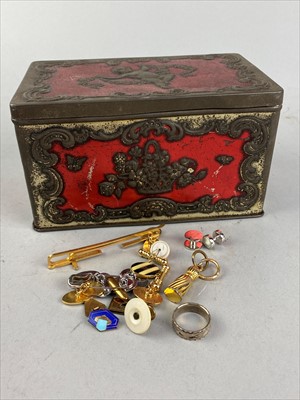 Lot 131 - A VICTORIAN WALNUT SEWING BOX AND VARIOUS ITEMS