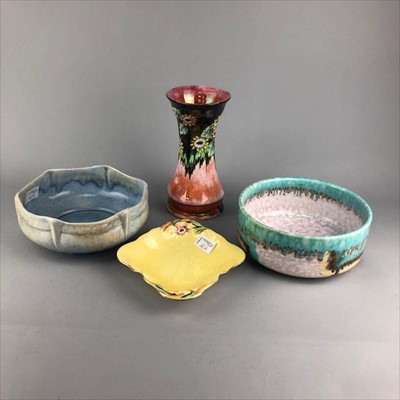 Lot 161 - A VASE, COMPORT AND TWO BOWLS