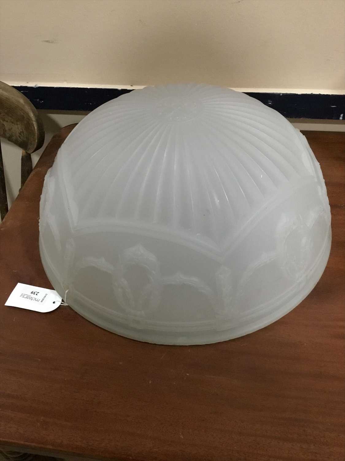 Lot 239 - AN OPAQUE GLASS CEILING SHADE