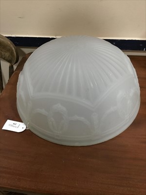 Lot 239 - AN OPAQUE GLASS CEILING SHADE