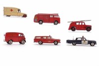 Lot 1277 - LOT OF FIVE DINKY EMERGENCY VEHICLES...