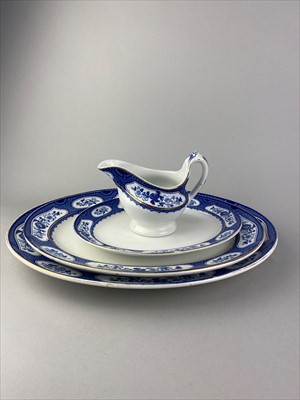 Lot 216 - A ROSYLN BLUE AND WHITE PART DINNER SERVICE