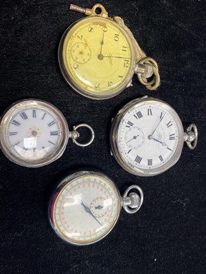 Lot 14 - A COLLECTION OF POCKET WATCHES AND A STOPWATCH