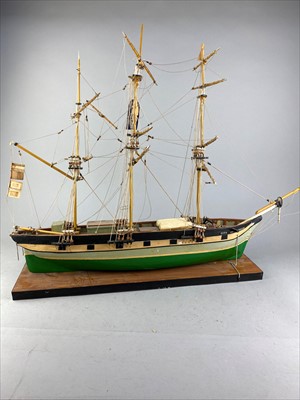 Lot 117 - A MODEL OF A SHIP ON A STAND AND FOUR OTHER MODELS