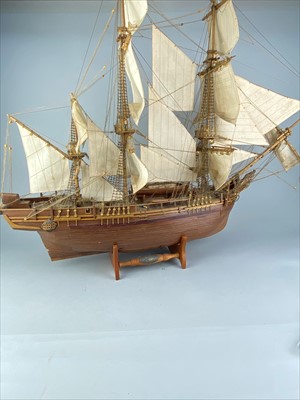 Lot 187 - A MODEL OF THE HMS BOUNTY AND ANOTHER MODEL