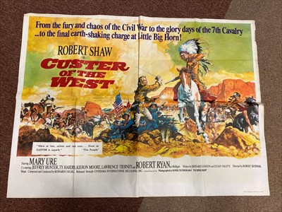 Lot 1387 - A QUAD FILM POSTER FOR CUSTER OF THE WEST